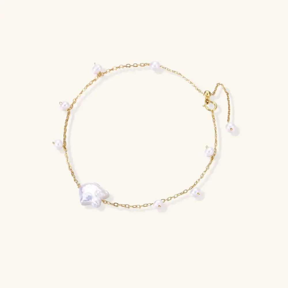 Baroque Pearl Textured Pearl Bracelet