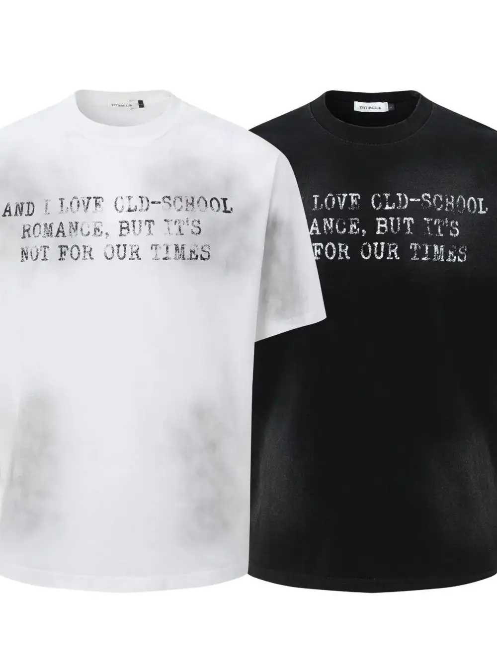 Textured Letter Graphic Crew Neck Short Sleeve Tee