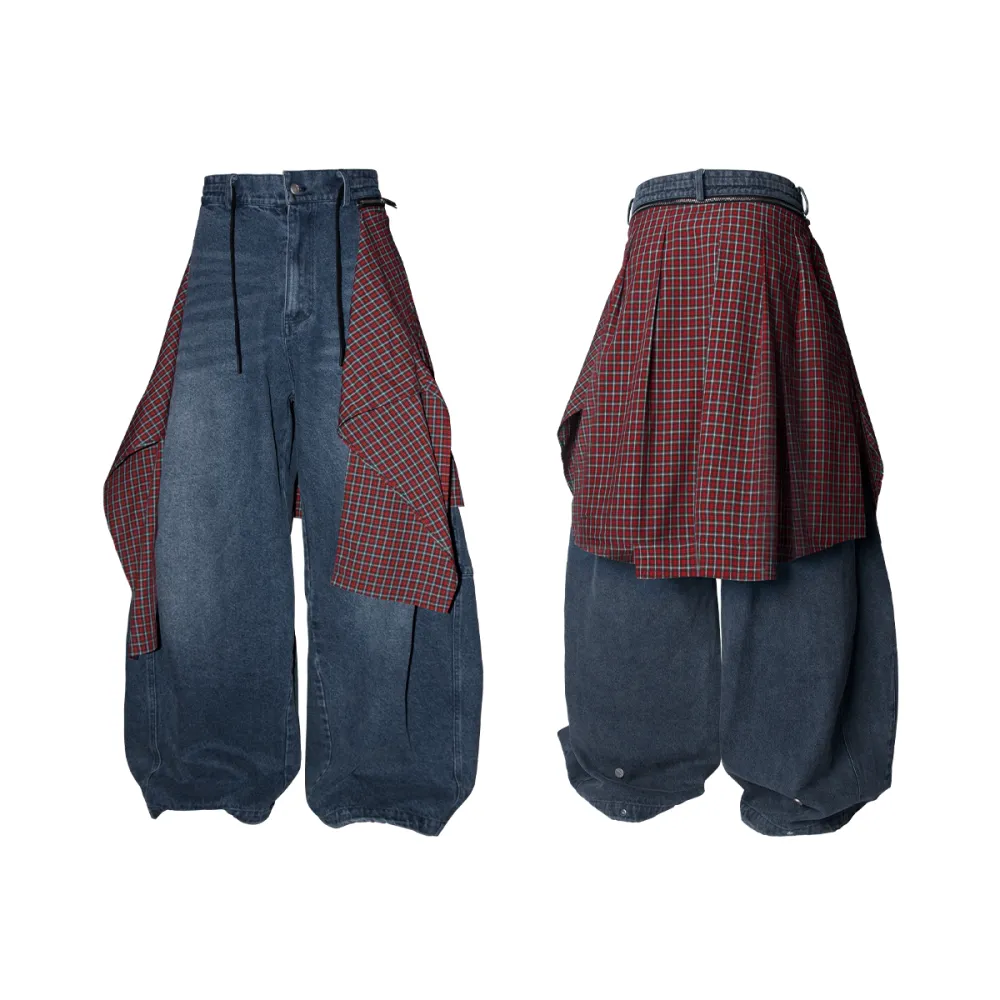Barrel-Leg Denim Jeans