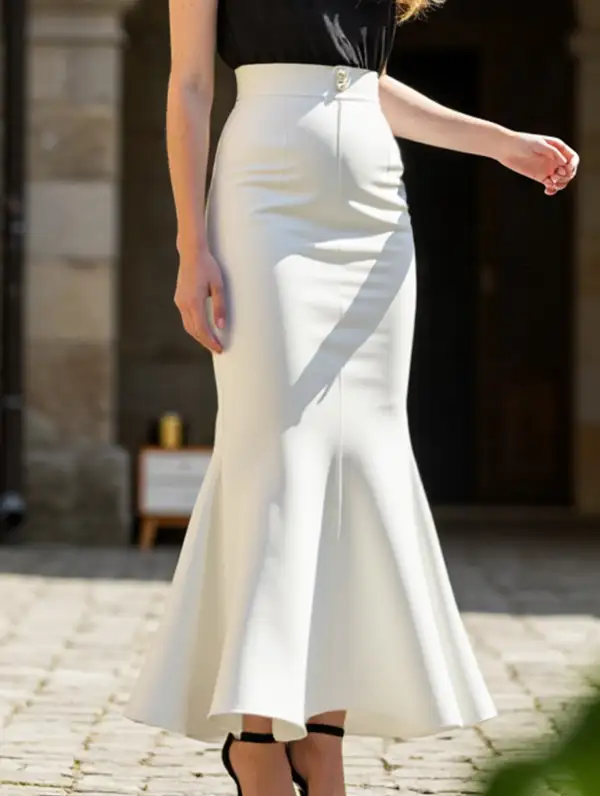 Fishtail Midi Skirt