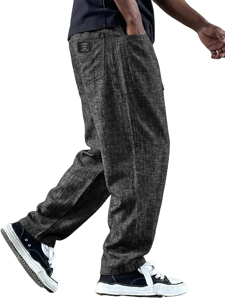 Structured Linen Blend Pants
