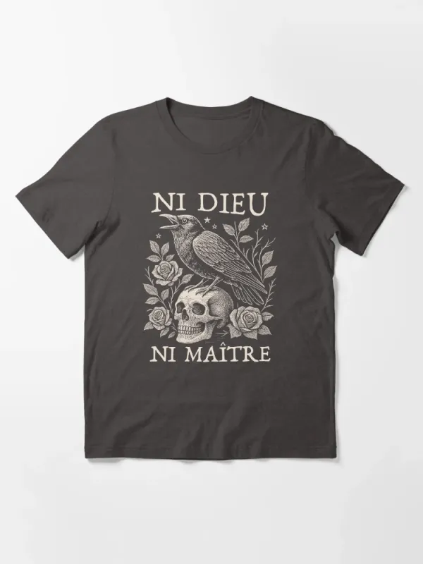 Women's Gothic Print Round-neck Short-Sleeve T-Shirt