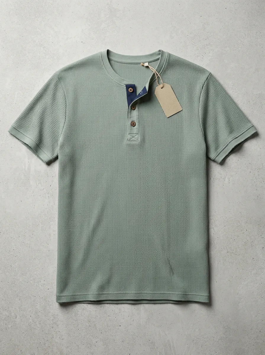 Refined Essential Men's Short-Sleeve Henley Shirt