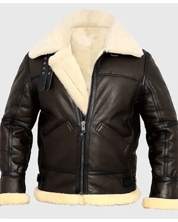 Classic Aviator Shearling Leather Jacket