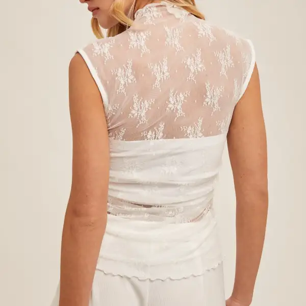Lace Mock Neck Top