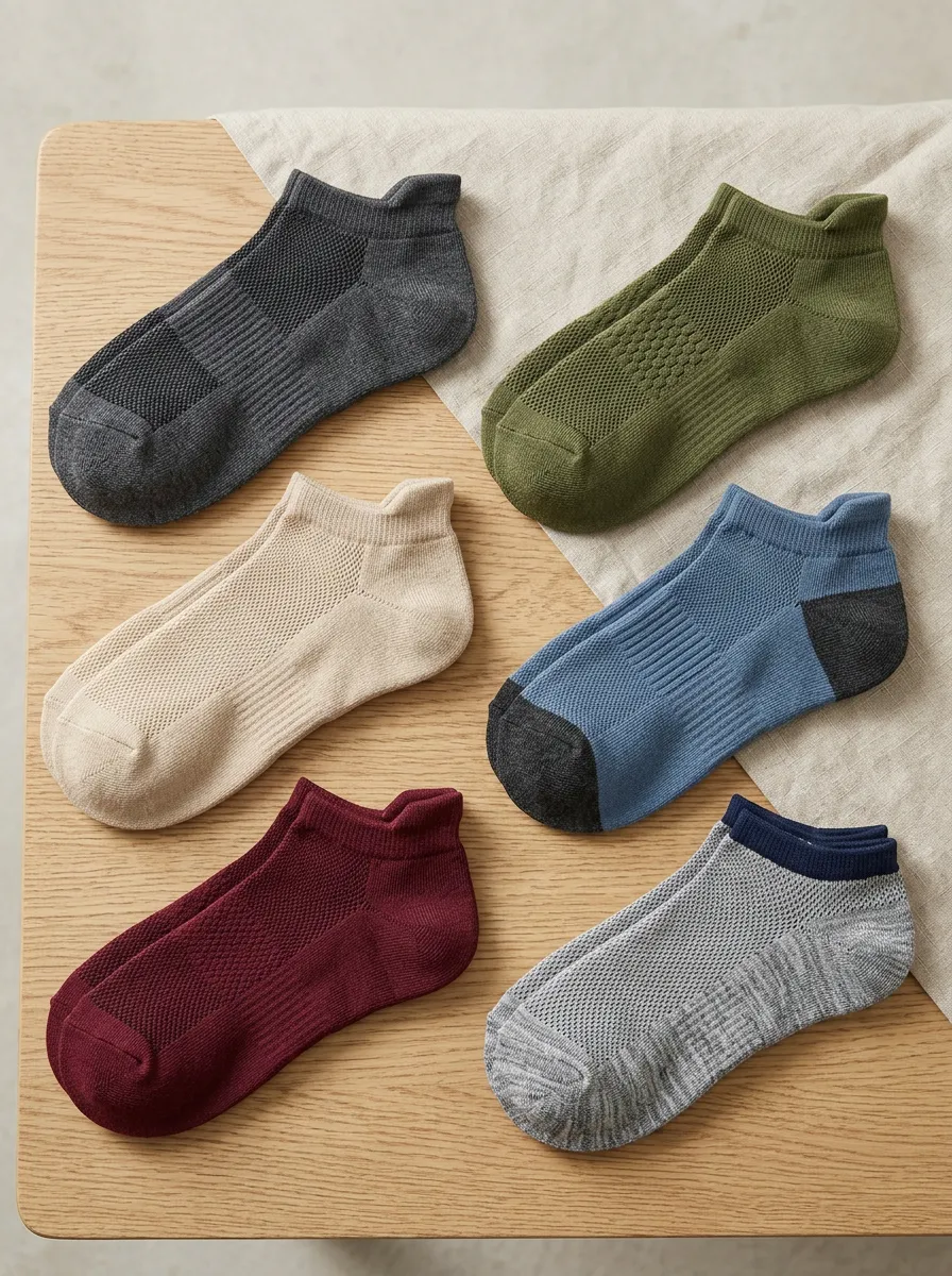 Athletic Men's Six Pack Ankle Socks Set