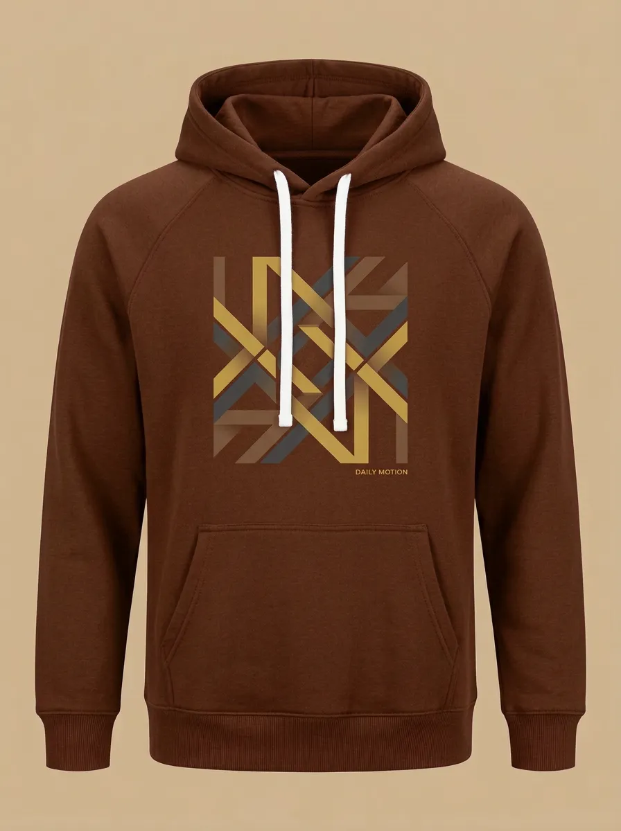 Unisex Geometric Abstract Art Daily Motion Print Hoodie