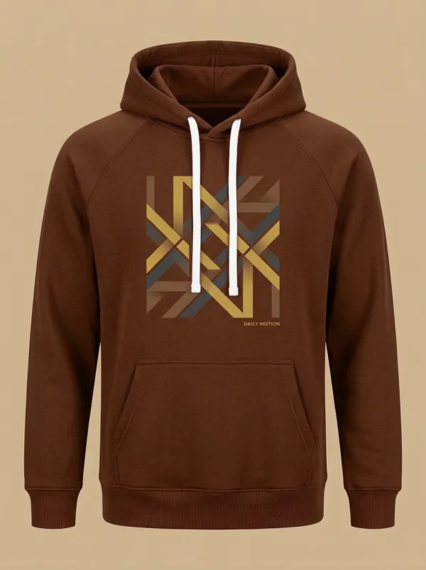 Unisex Geometric Abstract Art Daily Motion Print Hoodie