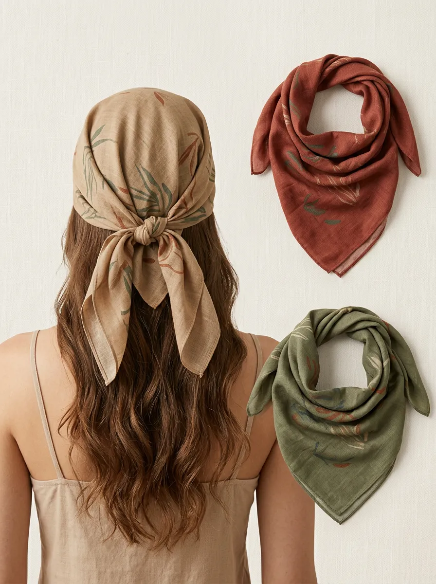 Classic Botanical Bandana Headscarf Trio