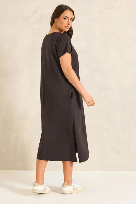 Chocolate Brown Premium Cotton Dress detail 3