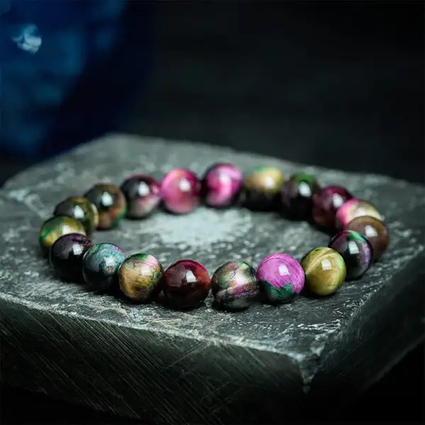 Round Tiger Eye Bead Bracelet