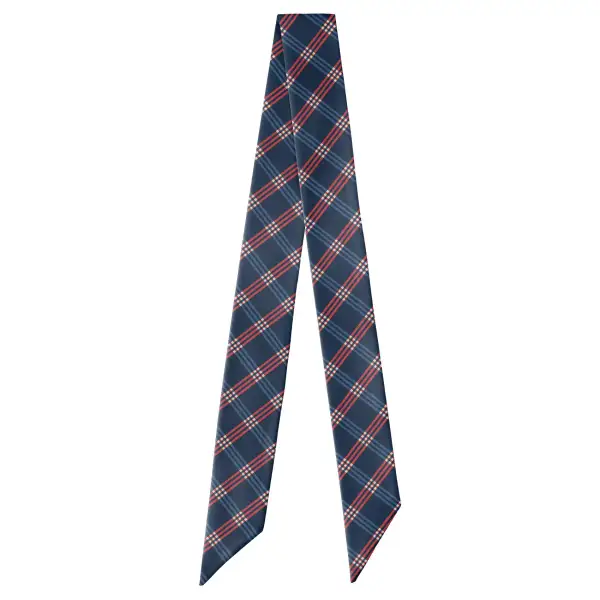 Intersector Plaid Pattern Hair Scarf