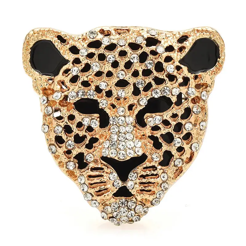 Shining Leopard Animal Brooch
