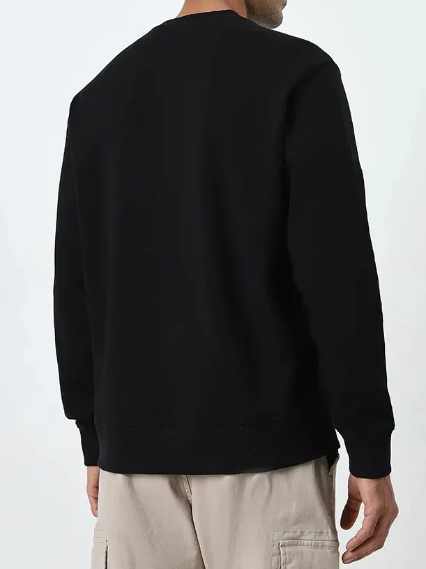 Casual Style  Solid Loose Cotton-Blend Sweatshirt