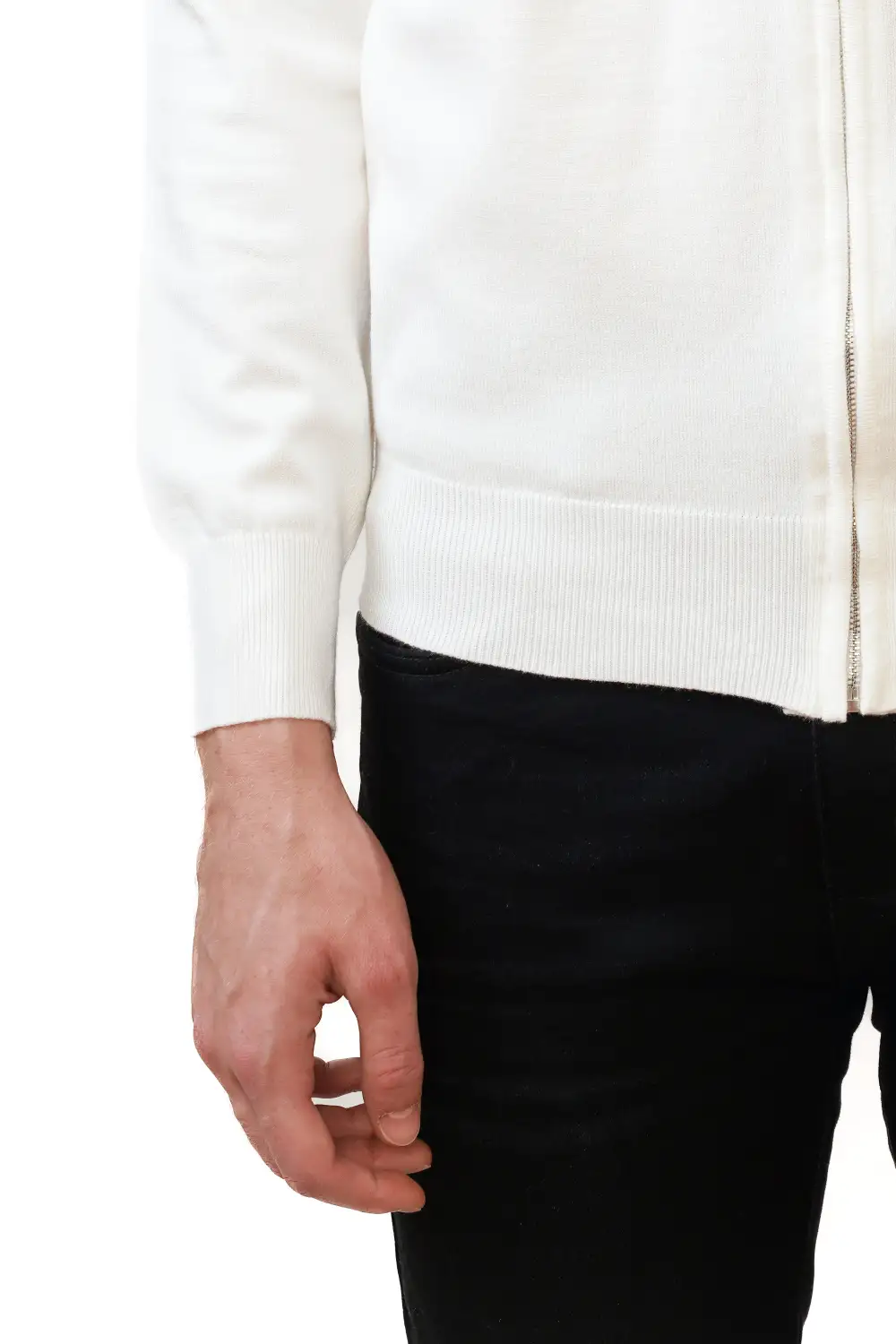 Modern Regular Fit Full Zip Viscose Knit Vest