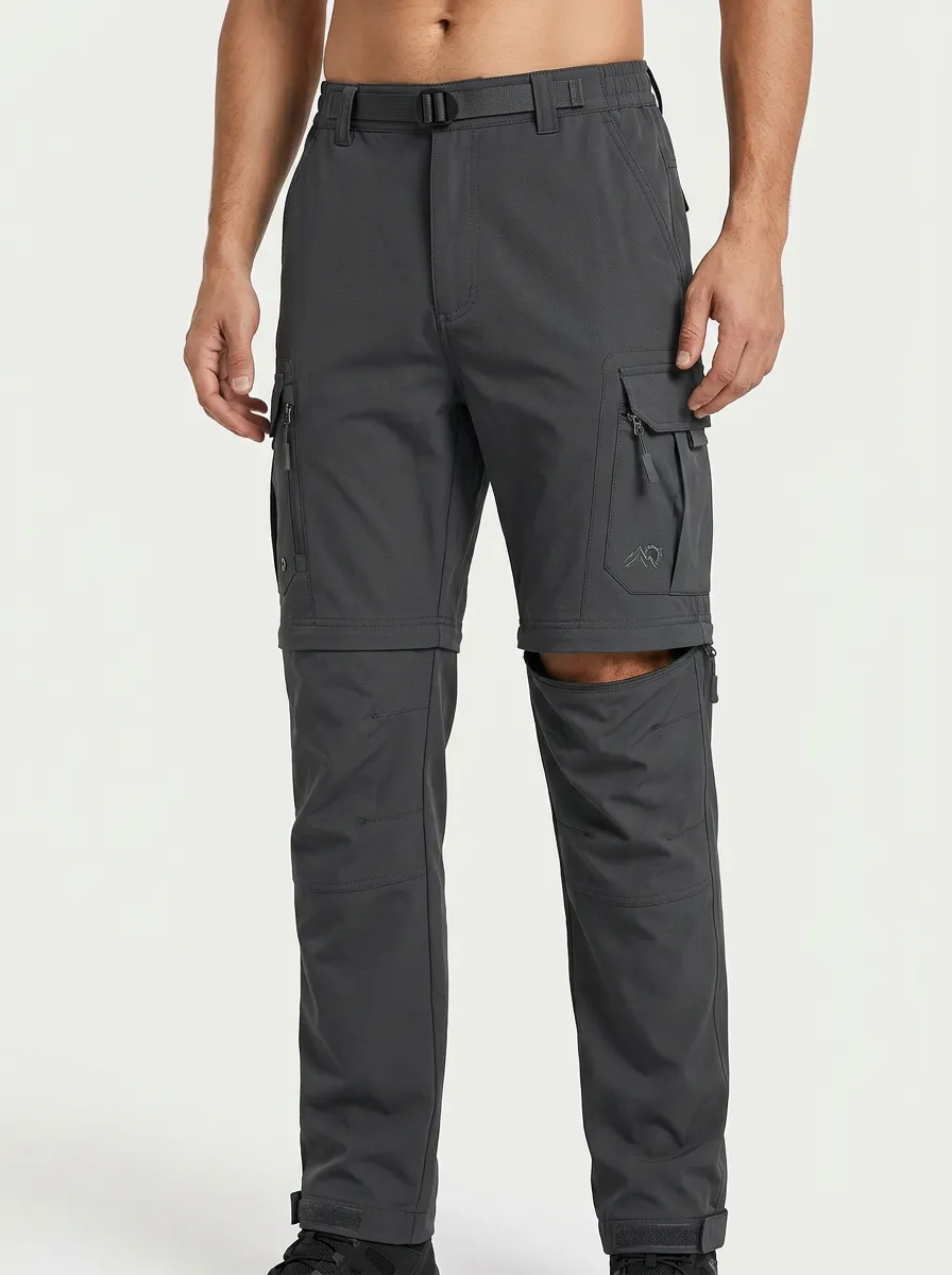 Men's Canyon Utility Mountain Graphic Waterproof Zip-Off Tactical Cargo Pants