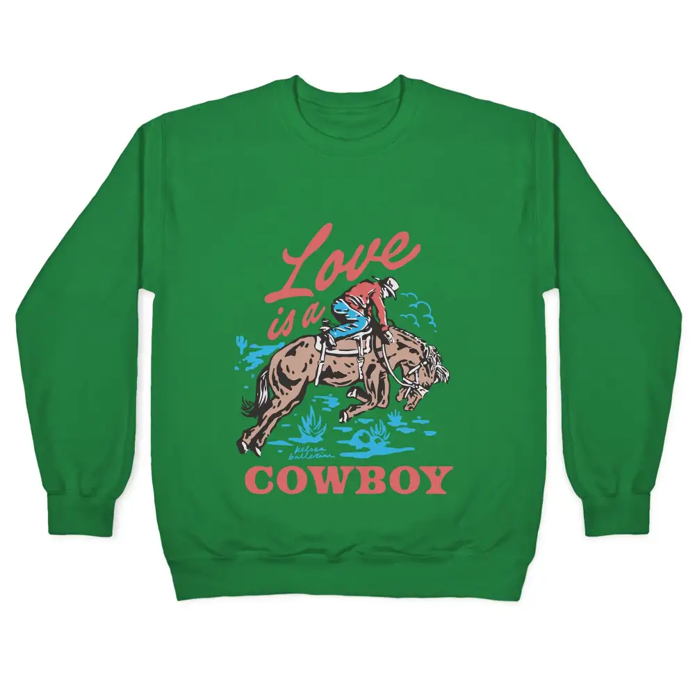 Cartoon Cowboy Crewneck Sweatshirt