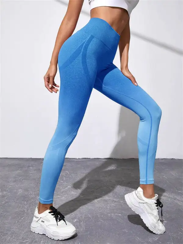 Seamless High Waist Gradient Sports Yoga Pants