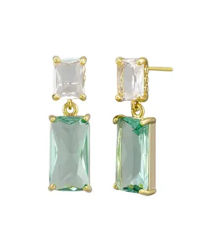 Erica Crystal Drop Stud Earrings