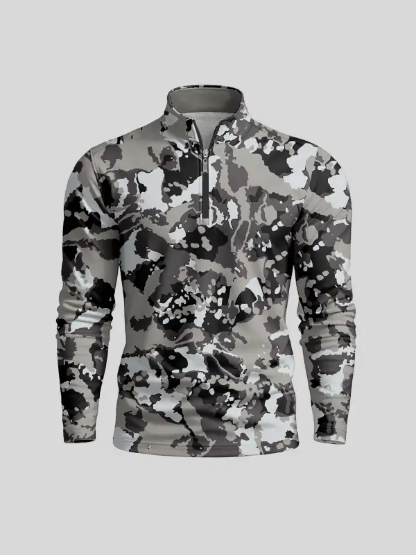 Polished Midweight Long Sleeve Pullover Golf Shirt