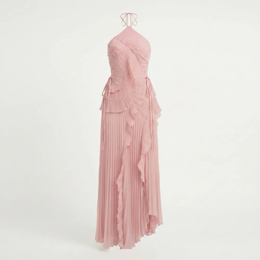 Evening Pleated Midi Dress