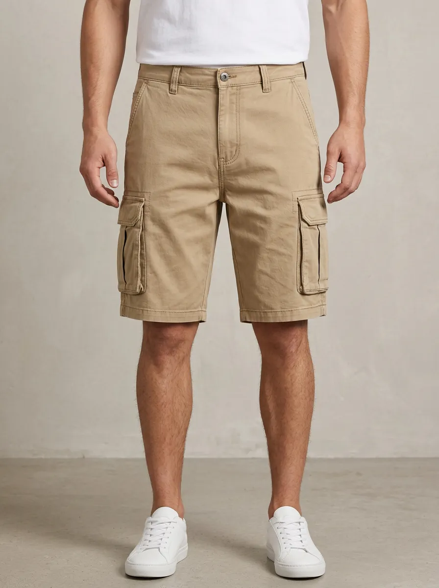 Men's Durable Multi Pocket Cargo Shorts for Outdoor Days