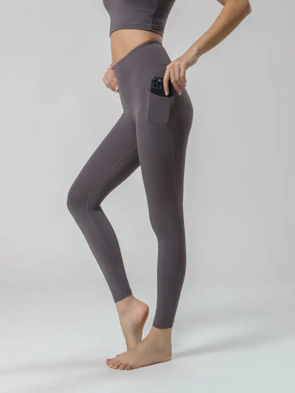 Sided Brushed Yoga Ninth High Waist Pants