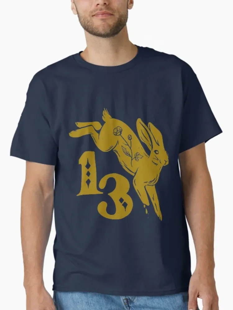 Women's Casual Gothic Rabbit Print Crew Neck Short-Sleeve T-Shirt