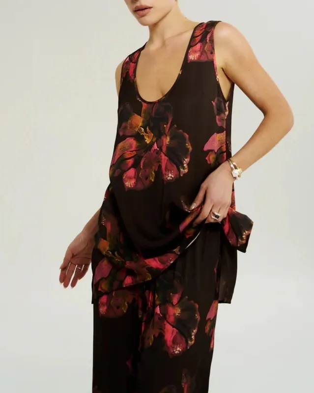 Floral Scoop-neck Tank