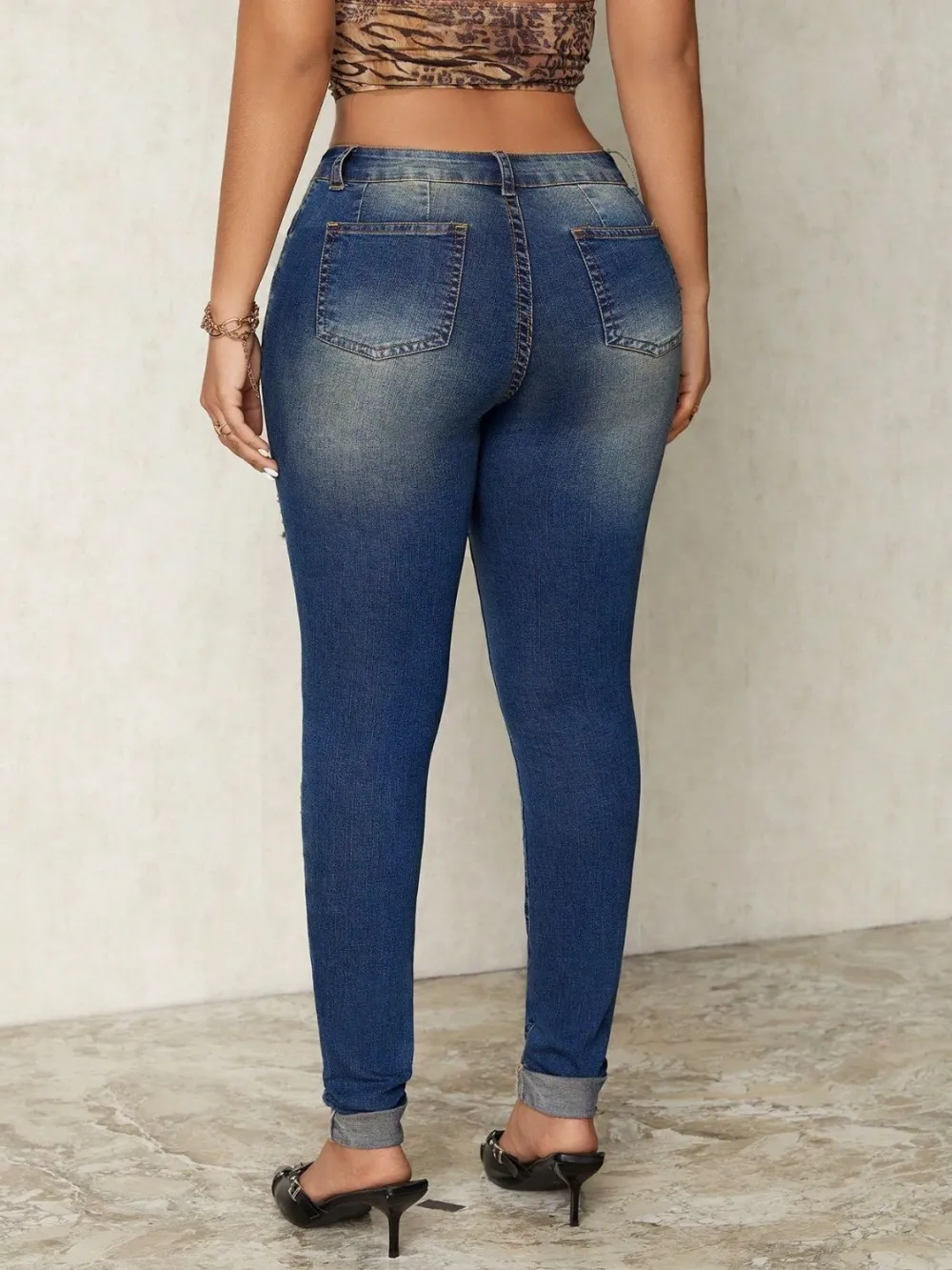 Everyday Distressed Skinny Denim Jeans