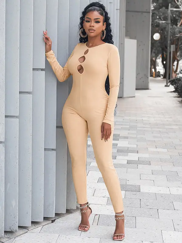 Clean Slim Fit Hip Lifting Jumpsuit