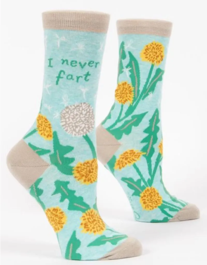 Women's I Never Fart Crew Socks