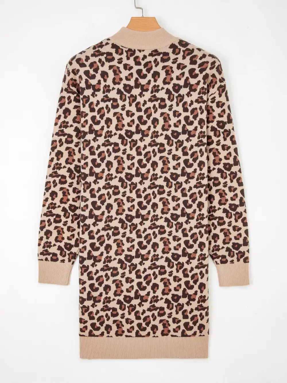 Animal Print High Neck Mini Dress
