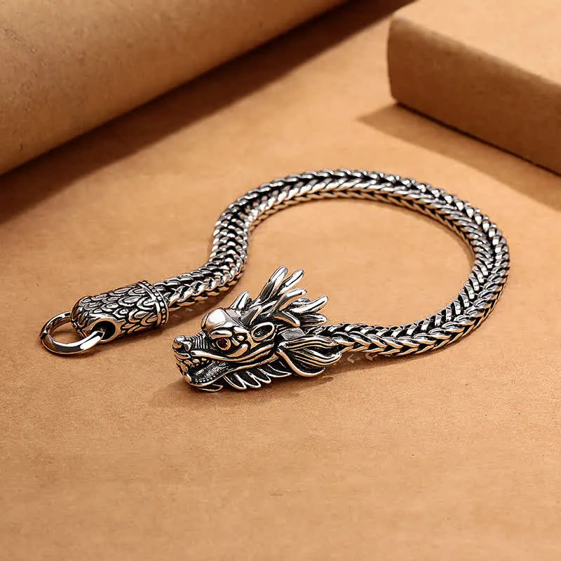 Copper Dragon Tone Retro Braided Bracelet