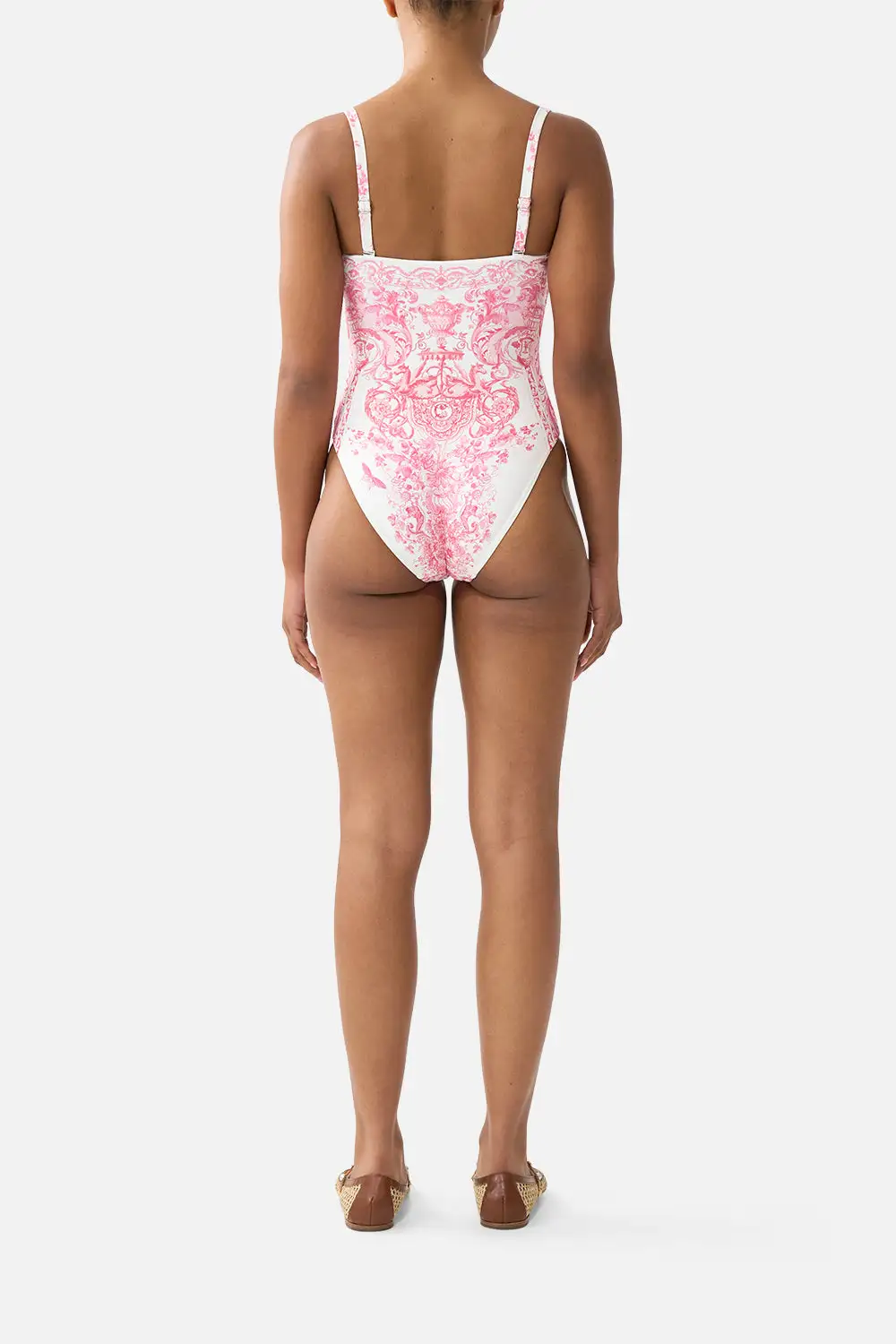 Ruched Cup Underwire One-Piece Swimsuit