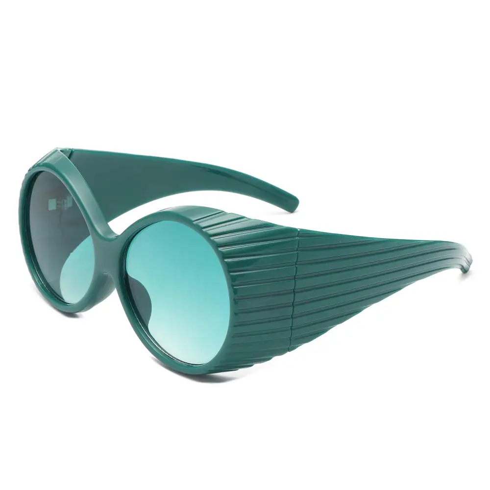Round Wraparound Frame Sunglasses