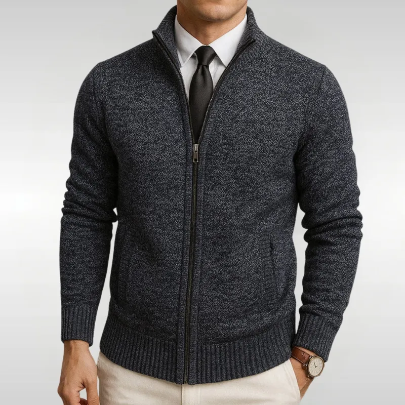 Smart Zip Knit Cardigan