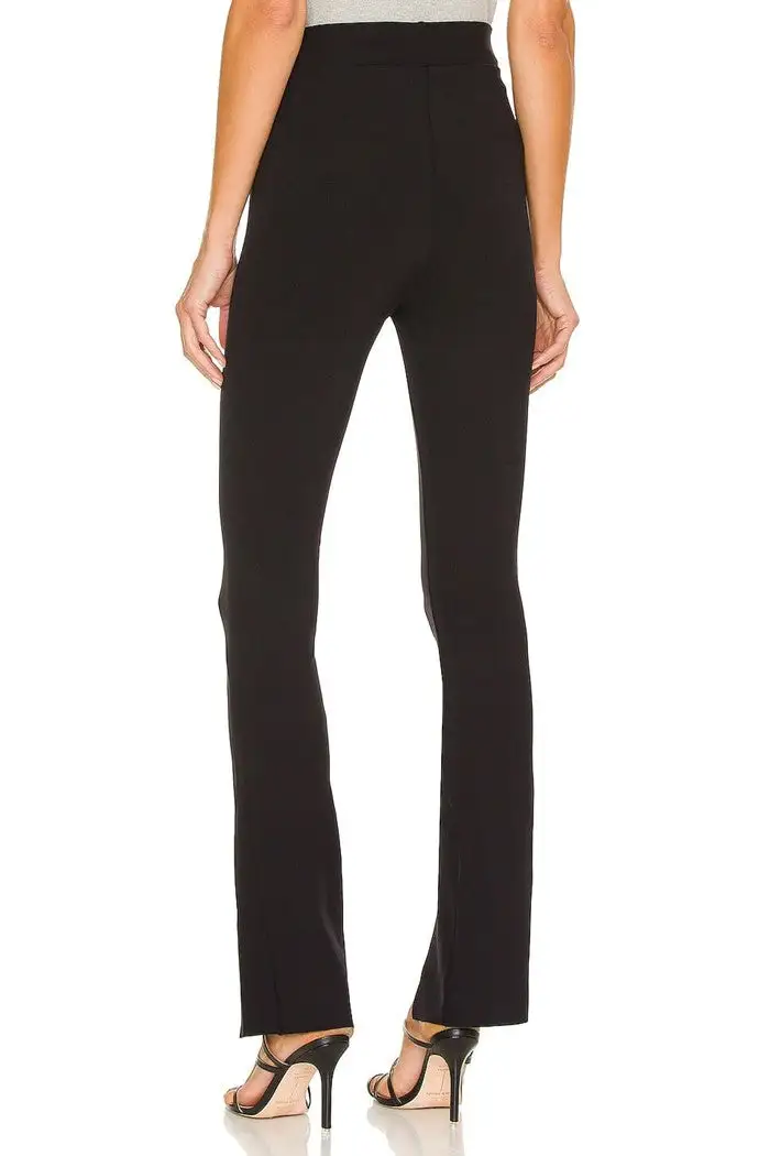 Women's Black Neoprene Split Front Pants