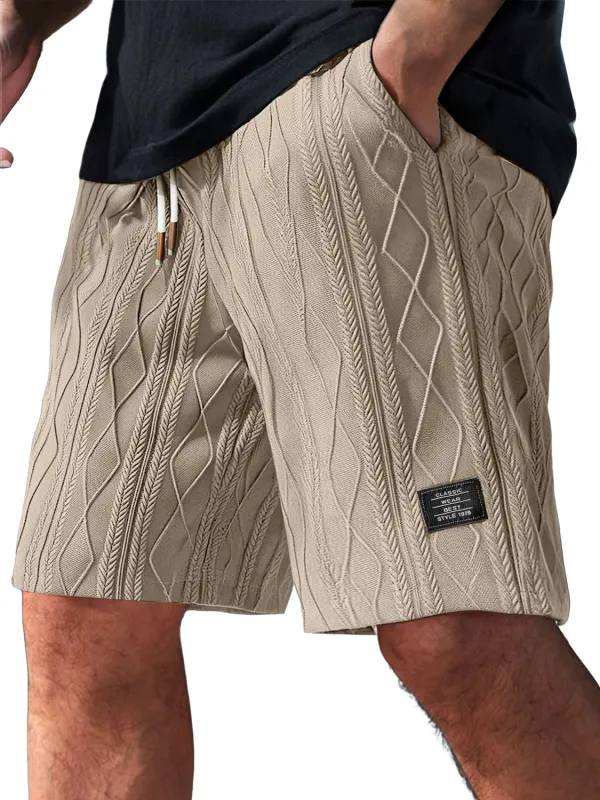 Tailored Jacquard Seamed Detail Shorts