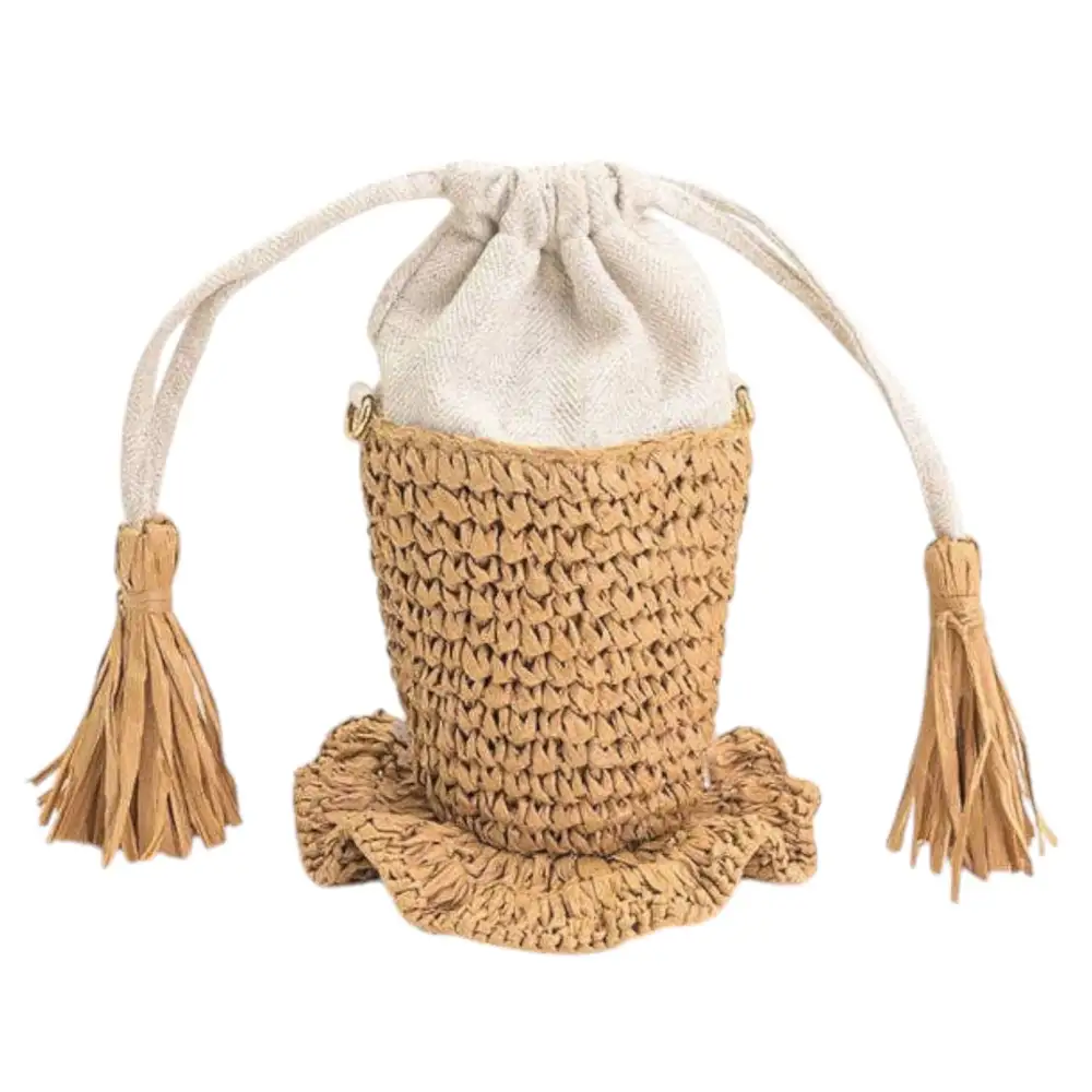 Ocean Whimsy Raffia Fish Bag