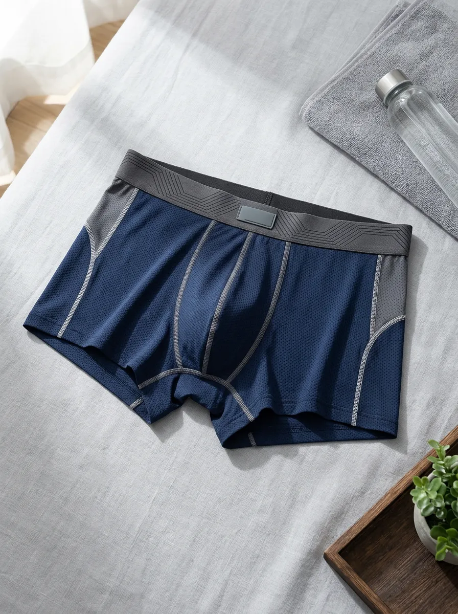 Men's Supportive Athletic Sports Mesh Breathable Boxer Briefs