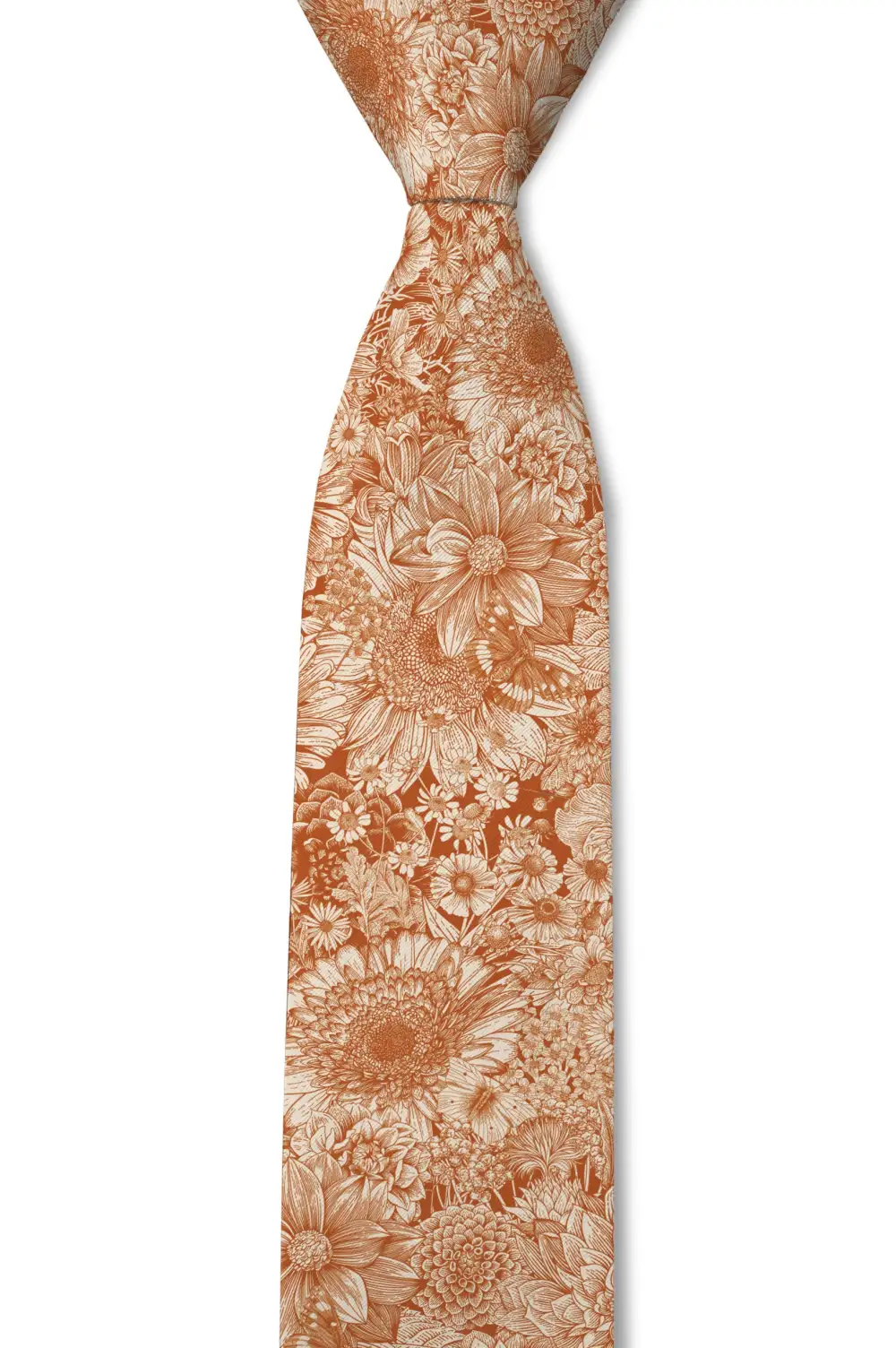 Heritage Botanical Floral Pattern Necktie