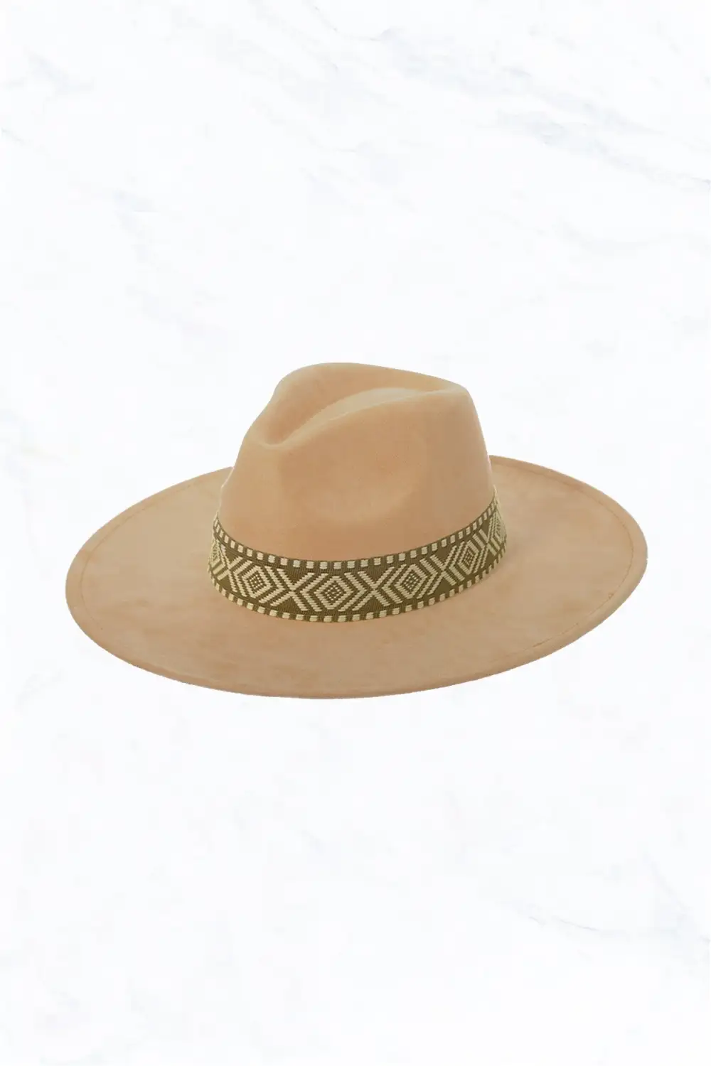 Suede Large Eaves Peach Top Fedora Hat