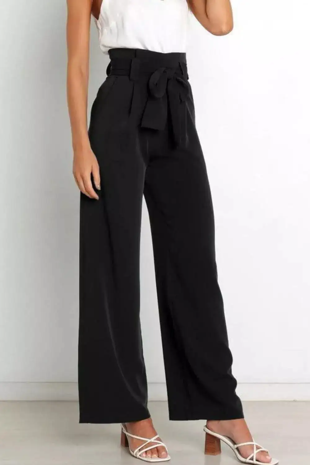 Wide Leg High Waist Pocketed Everyday Pants