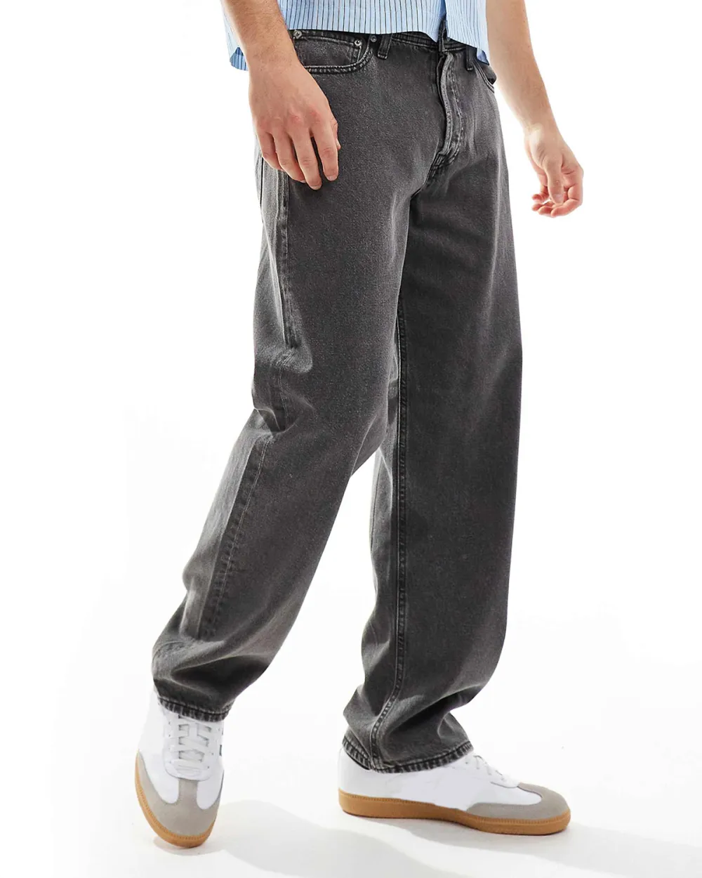 Baggy Jean In Washed Grey