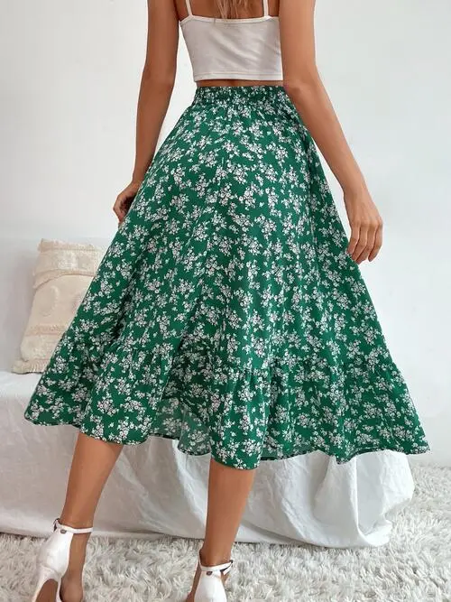 Ruffled Midi Skirt