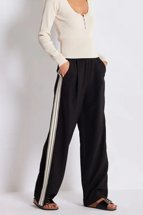 Black Elastic Waist Pull-On Pants