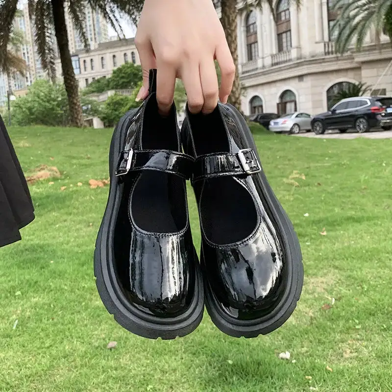 Leather Mesh Loafer Pumps
