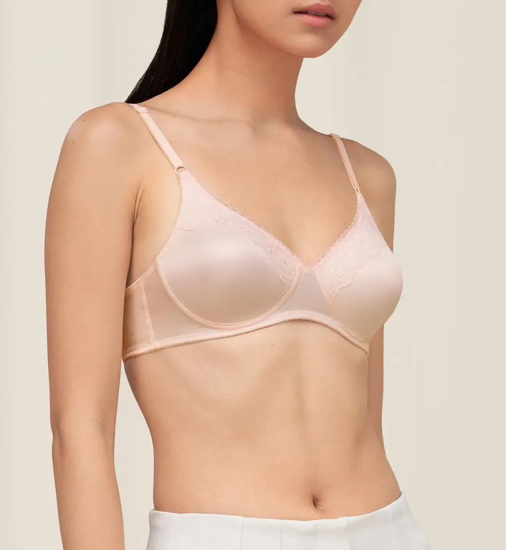 Women's Modern Non-Wired Padded Lace Molded Bra