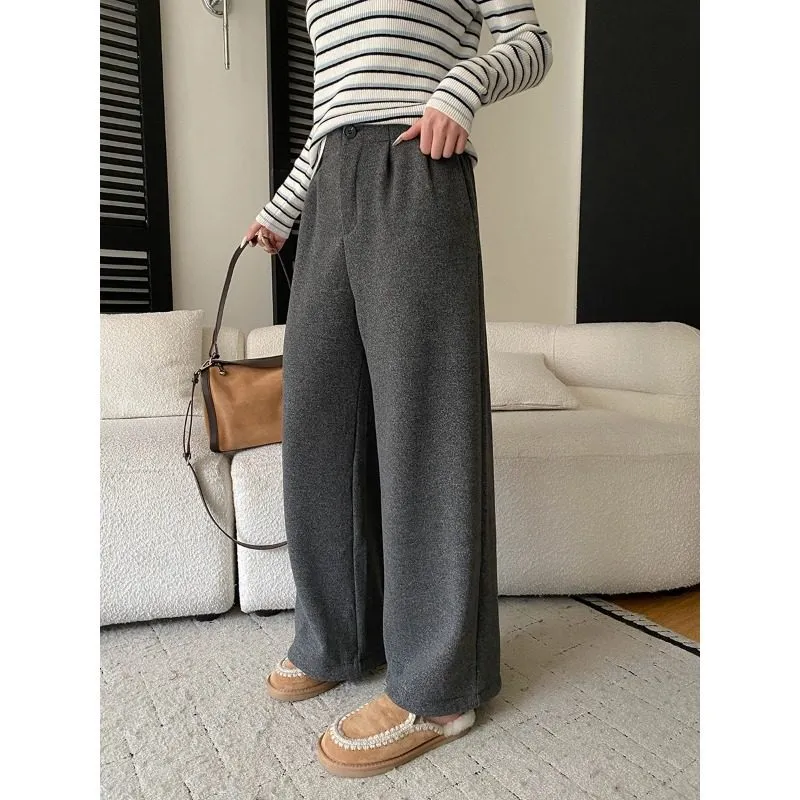 Women's High Waist Wide Leg Straight Leg Pants